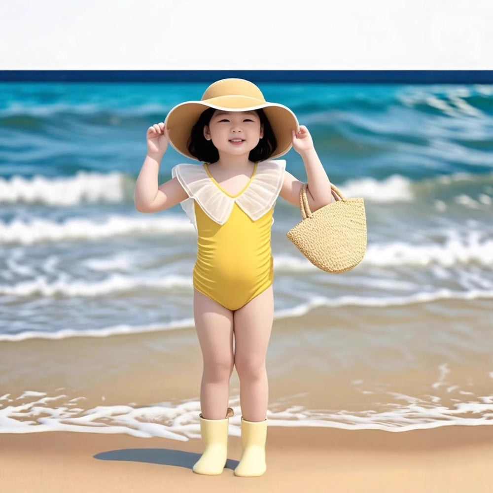 Baby girl swimsuit, cute girl swimsuit, swimsuit, swimsuit, western style infant new arrival princess kids popular