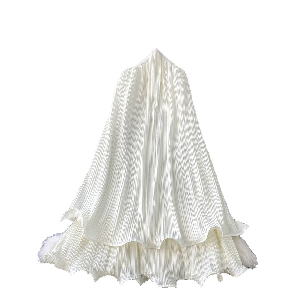 Beach vacation style sexy backless halter sundress - women's summer loose fit flattering tiered cake dress