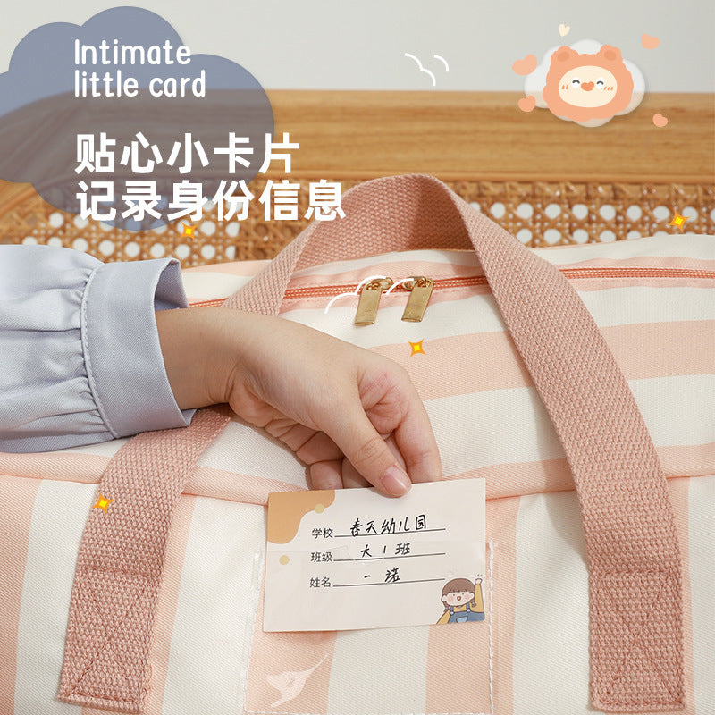 Rongsuo cartoon children's quilt bag, kindergarten quilt storage bag, large-capacity student clothing storage and finishing bag