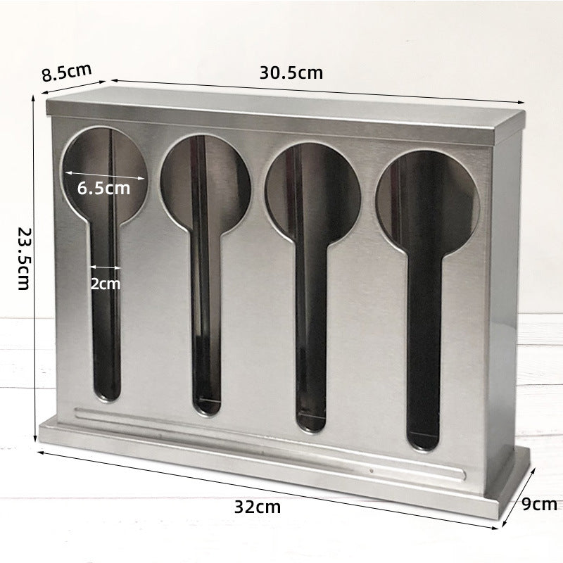 Square stainless steel ladle holder with lid - stainless steel spoon organizer - ladle box - spoon rest - commercial grade for restaurants and cafes