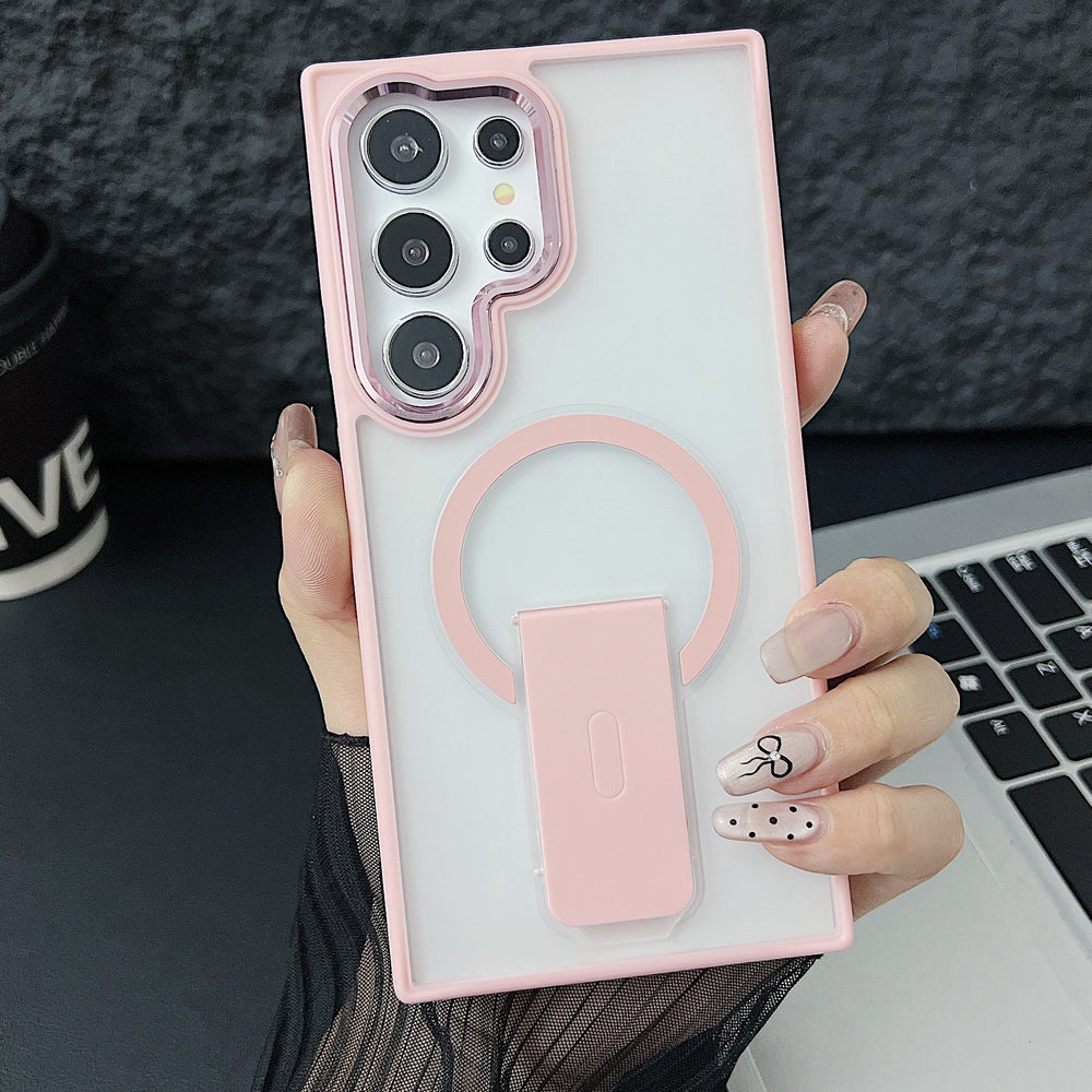 Samsung s26 ultra matte skin feel phone case s25 wireless charging magnetic stand cross-border export a56 protective cover
