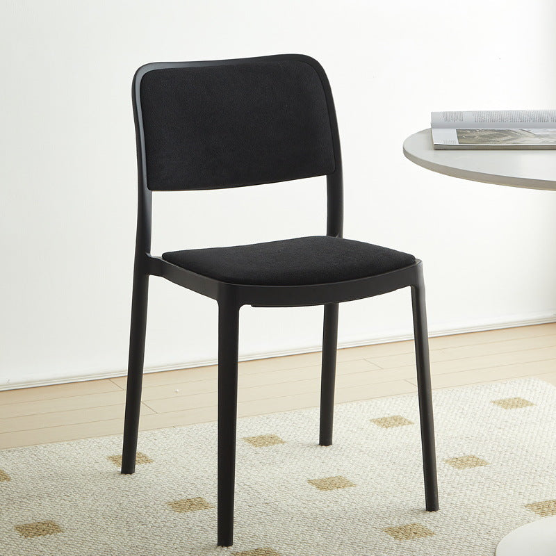 Scandinaviancasual soft-packed fabric dining chair back chair desk computer stool for home modern casual stackable chair