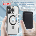 Golden shield cd pattern magnetic case + card holder compatible with iphone 16 phone case apple 15 pro max anti-drop protective cover - cross-border