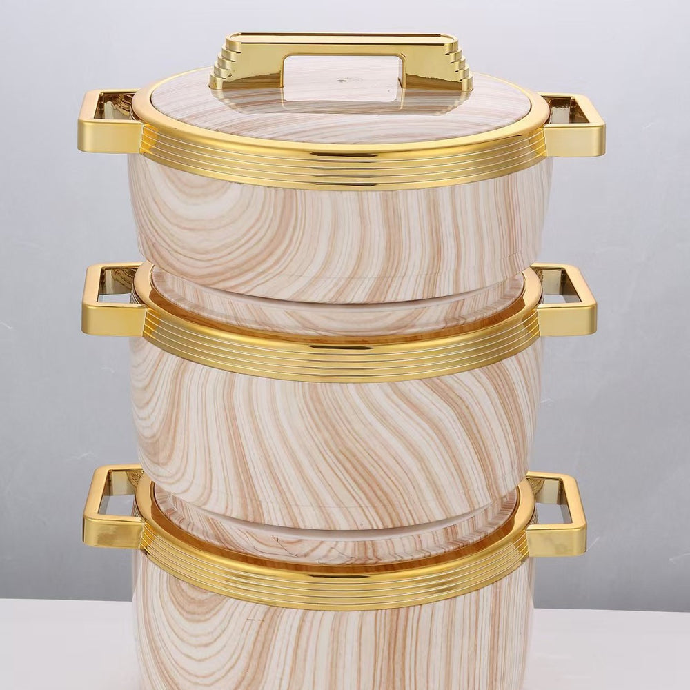 Factory direct cross-border hot selling insulated lunch box stainless steel food container insulated pot kitchen tableware new three-piece set