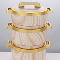 Factory direct cross-border hot selling insulated lunch box stainless steel food container insulated pot kitchen tableware new three-piece set