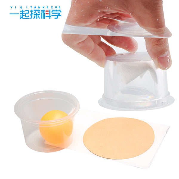 Popular science experimental toys, equipment, technology small production materials, kindergarten students, water and atmospheric pressure