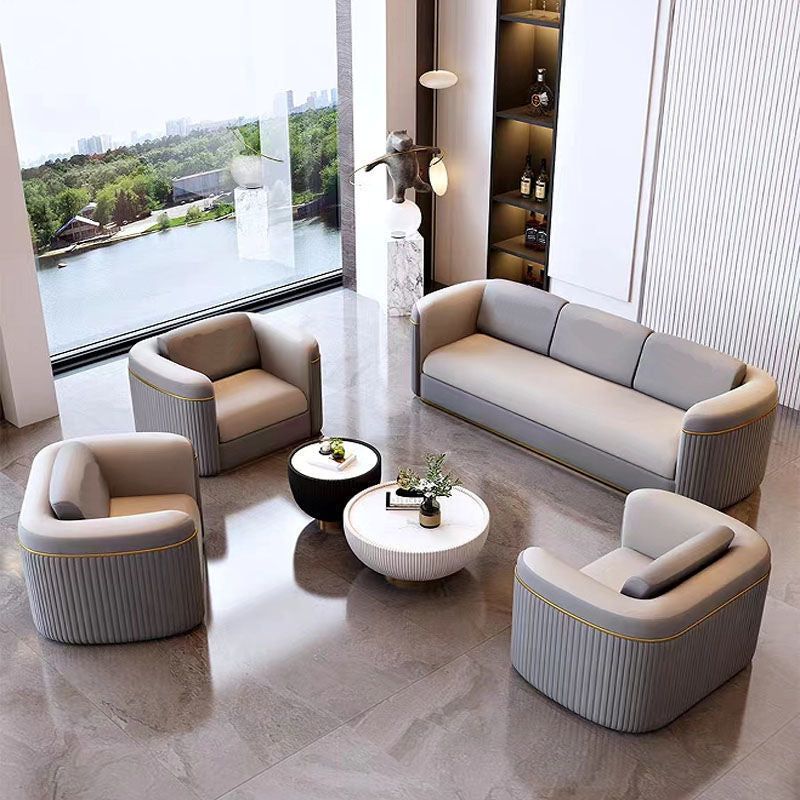 Luxury negotiation sofa chair furniture modern minimalist hotel sales department reception small office desk and chair set