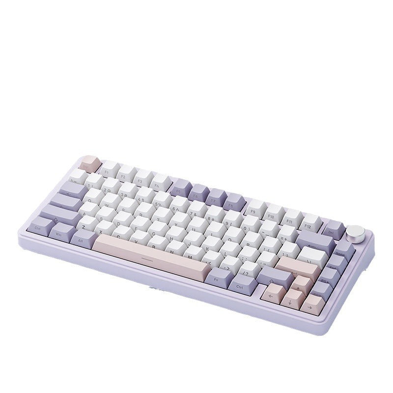 Xinmeng m75 mechanical keyboard rgb three-mode wireless bluetooth hot-swappable side-engraved gaming keyboard with screen personalized keyboard