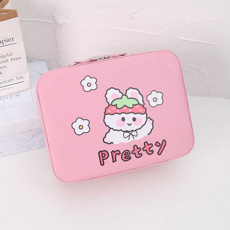 Cosmetic bag women's portable 2022 new high-end sense large capacity cute high-value storage box portable small box bag