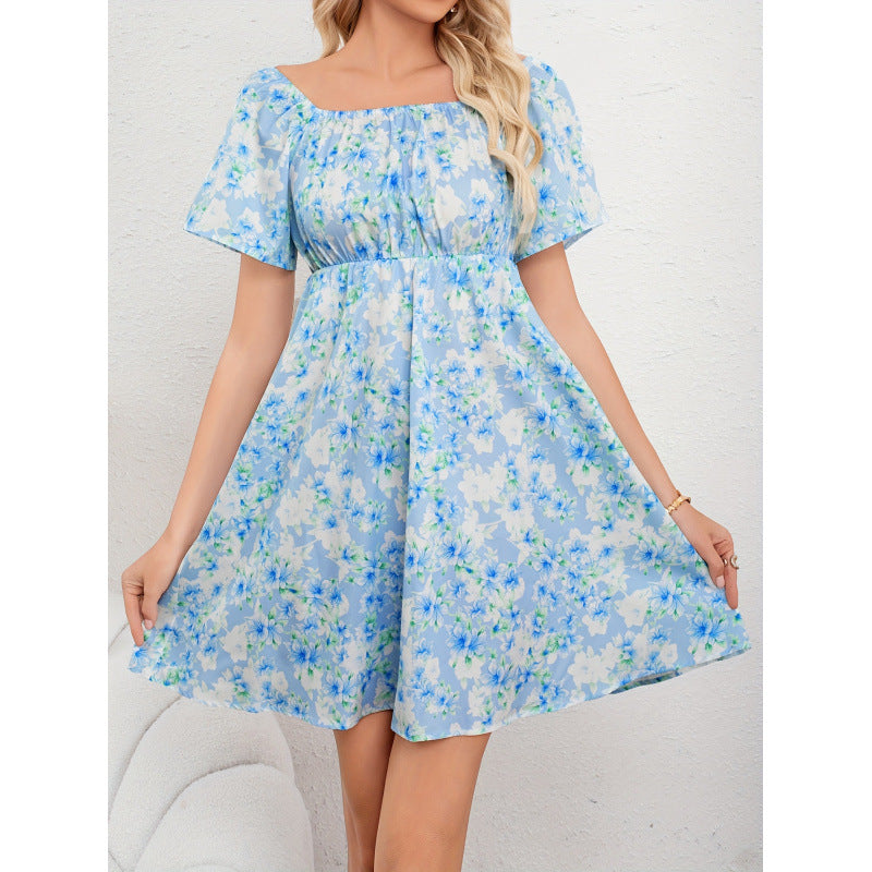 code new arrival  women's original elegant elastic square neck one-shoulder dress