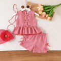 Children's clothing  fashion children's clothing cross-border red plaid tops+shortssuit