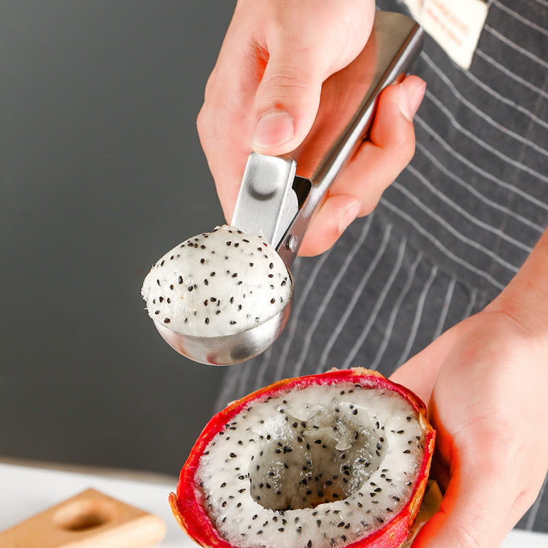 Stainless steel ice cream scoop - hot milk, avocado, watermelon scoop - fruit ball maker - pop-up ice cream scoop