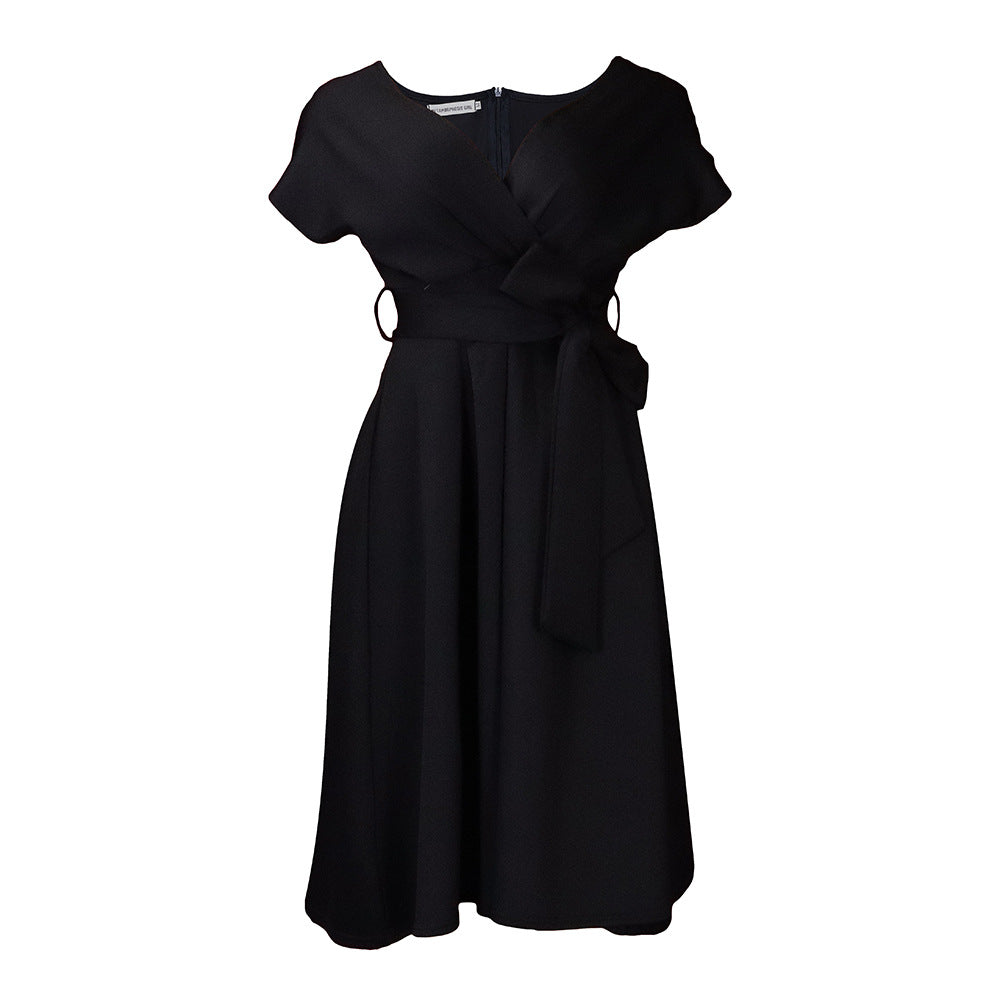 Amazon cross-border : european and american style sexy deep v-neck a-line maxi african dress evening gown