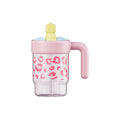 Summer new arrival: high-style straw cup, large capacity ice tumbler, portable cute plastic water bottle for kids, students (unisex)