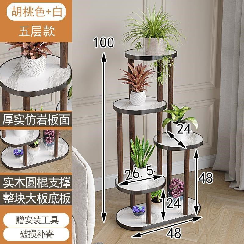 Bogu rack solid wood chinoiserie small duobao pavilion purple clay teapot tea set shelf flower pot plant rack display rack