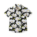 New summer retro hong kong style artsy relaxed fit hawaiian floral shirt - unisex, perfect for summer, children's day, and family matching outfits