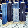 [ready stock] cargo jeans women's jeans summer straight-leg pants high waist jeans women's boyfriend