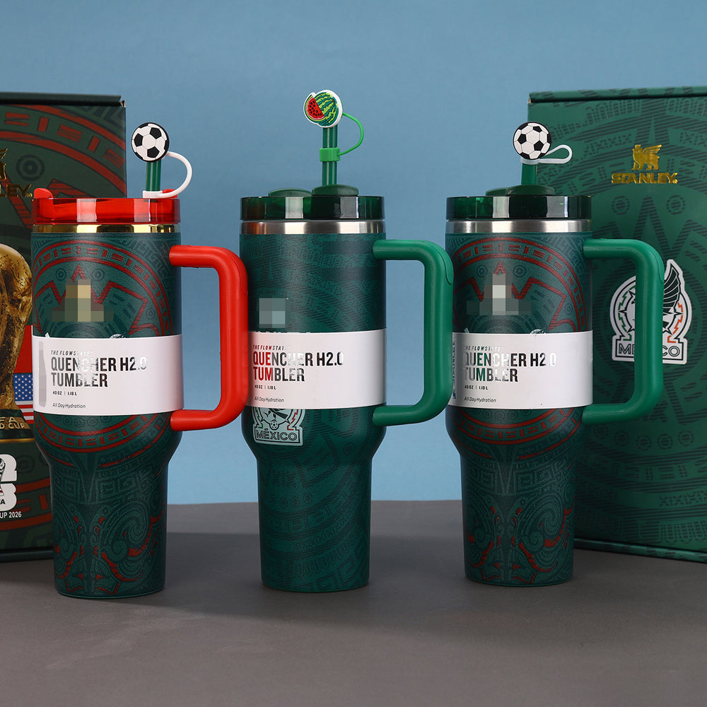 New arrivalfashion big mac ice cup 304 stainless steel stanley vacuum thermos cup office portable straw cup