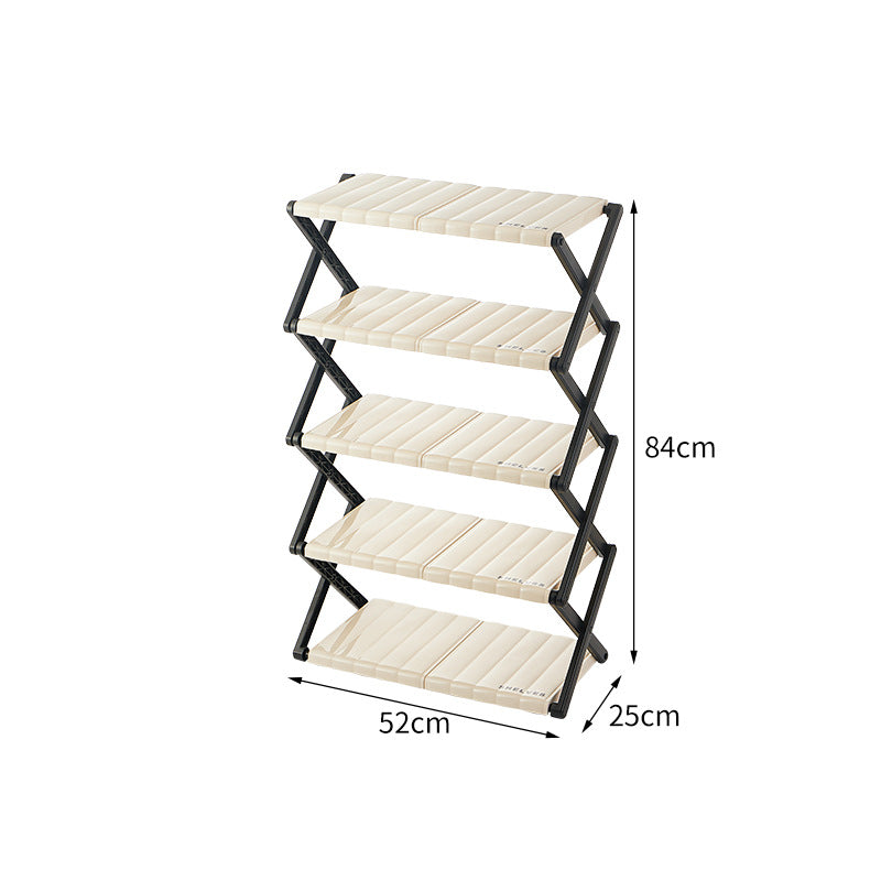 Simple door shoe rack multi-layer household installation-free foldable dormitory shoe storage artifact shoe cabinet storage shelf