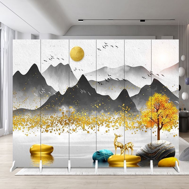 Minimalist screen partition for living room, beauty salon, office, room, home, entryway – folding and mobile
