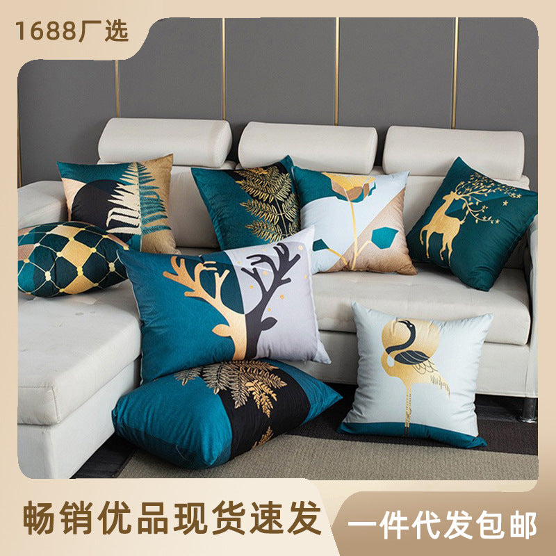 Nordic sofa throw pillow cover, light luxury high-end living room office decorative cushion, bed headrest cushion, wholesale from manufacturer
