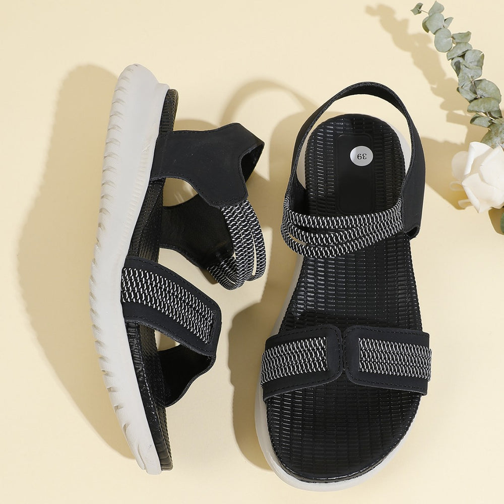 2025 summer new arrivals: women's athletic sandals - lightweight, comfortable, plus size, elastic band, flat sandals