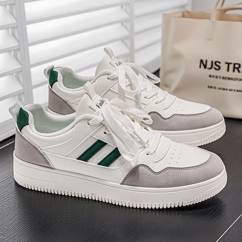 Men's shoes 2026: versatile, trendy, breathable white sneakers - casual athletic shoes, student sports shoes, trendy skate shoes for men