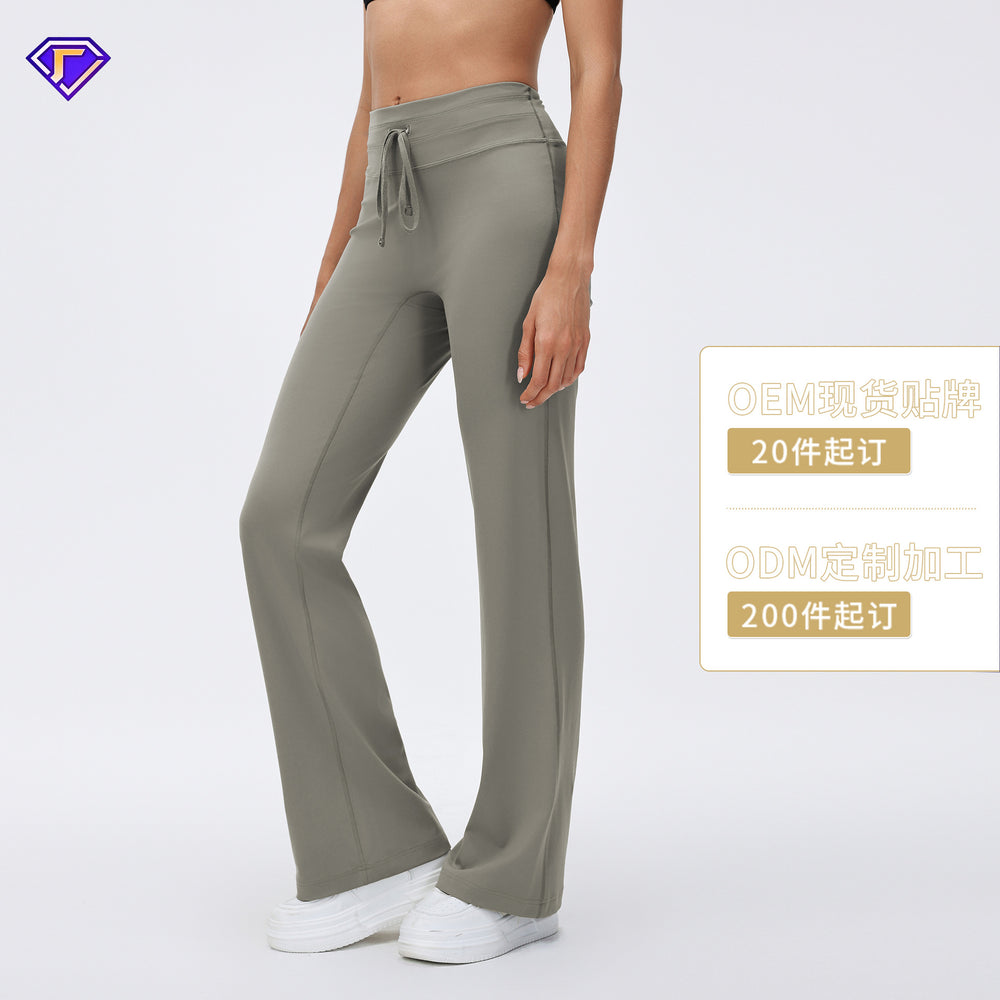 【customization available】high-waisted professional pilates bootcut yoga pants for women - oem/odm private labeling supported