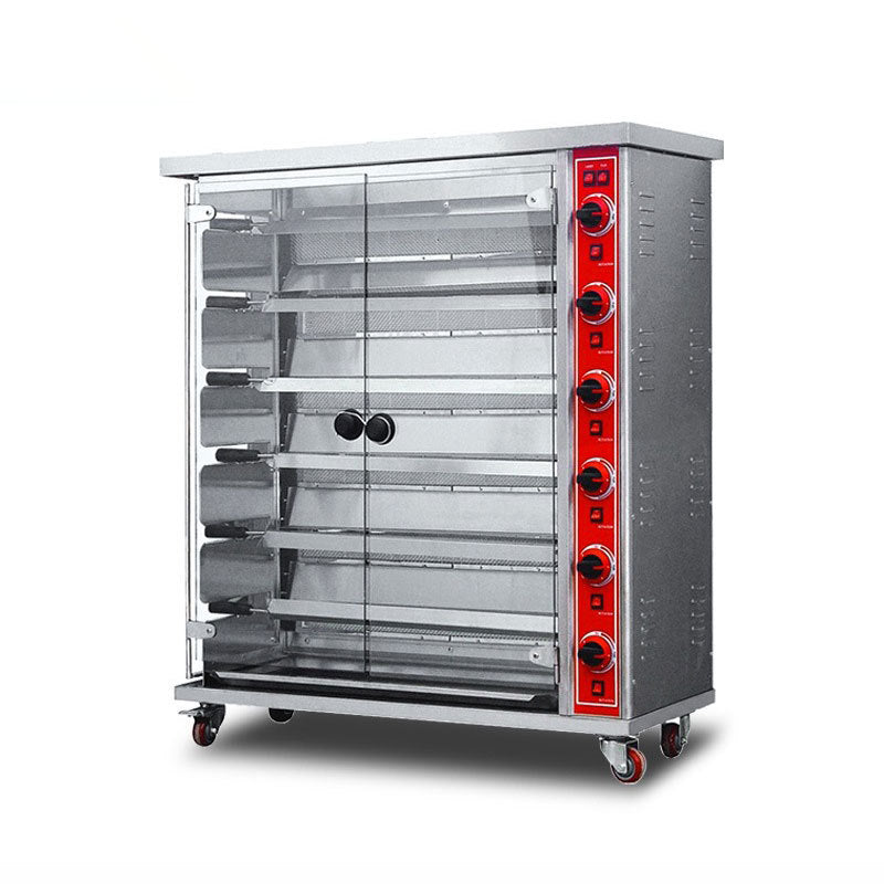 Commercial electric hot chicken oven 3 sticks 6 sticks 9 sticks stainless steel gas automatic rotate roast duck oven grilled fish and meat electric oven
