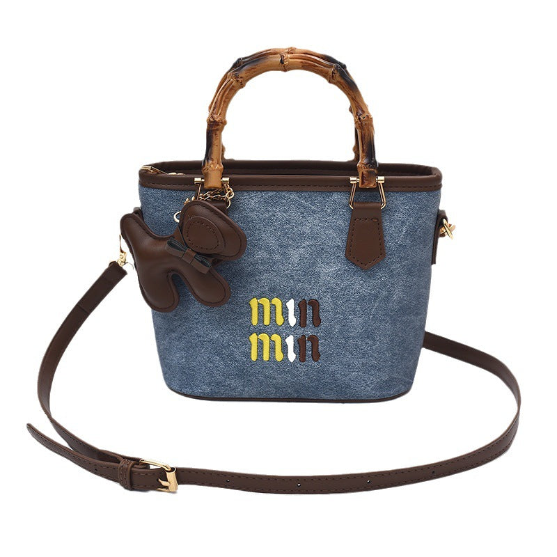 Straw 2025 new small square bag pastoral hand-woven tote bag seaside vacation beach shoulder bag
