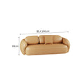 Small apartment living room double sofa, minimalist three-seater straight-row sofa for reception areas and office break rooms, including table and chairs