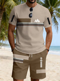men's short-sleeve and shorts set, casual sportswear set, 3d printed cross-border hot seller, dropshipping available