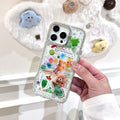 Ice cream bear iphone 17 air glitter diamond star phone case, apple 16 pro diamond-studded protective cover, 15