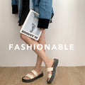Women's double strap sandals - 2024 summer new arrival - outdoor beach thick sole slides - wholesale breathable lightweight sandals