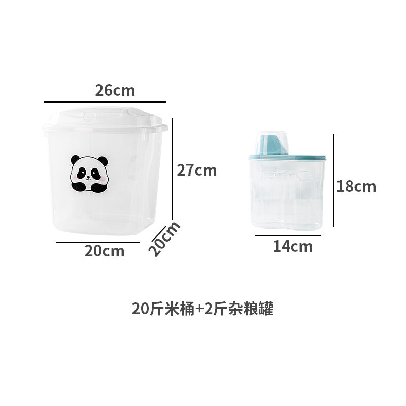 Rice bucket, household grain storage box, grain sub-packaging, sealed bucket, insect-proof and moisture-proof rice bucket 10kg food grade