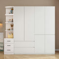 Solid wood wardrobe for home bedroom, rental property, modern minimalist small apartment, kids' closet, easy assembly storage wardrobe