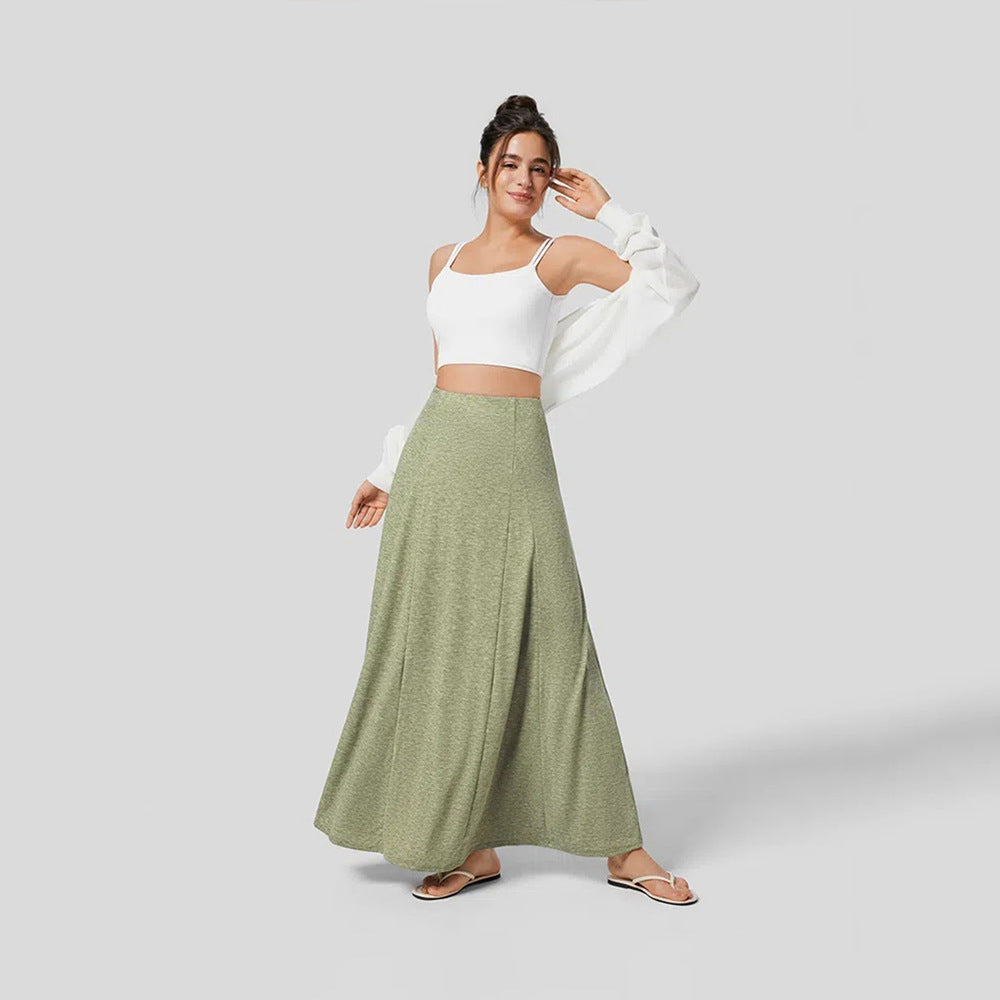 Insfashion cross-border fashioncasualpatchwork large swing knitted loose skirt summernew arrival