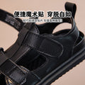 Boys' sandals spring/autumn single shoes  new children's leather shoes baby girls' closed-toe soft sole non-slip athletic beach shoes