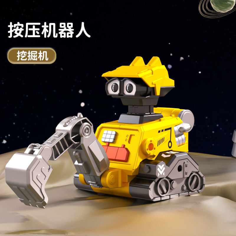 Douyin's same style children's push engineering vehicle car is resistant to falling and boys' inertia lunar exploration team baby car model to play with