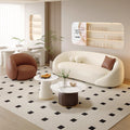 Cream style three-person sofa small apartment popularaccessible luxury balcony coffee table combination beauty salon rest area reception negotiation