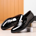 Men's leather dress shoes - summer business formal, plus size, black casual, hidden heel, wedding suit, breathable, british style, groom shoes