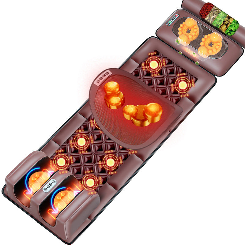 Full body massage mattress multifunctional cervical massager kneading lumbar massage pad electric massage chair stretching hot compress