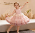 Girls' princess dress -  summer new arrival - super stylish dress for baby girls - children's formal gown - sequined hanfu style - trendy