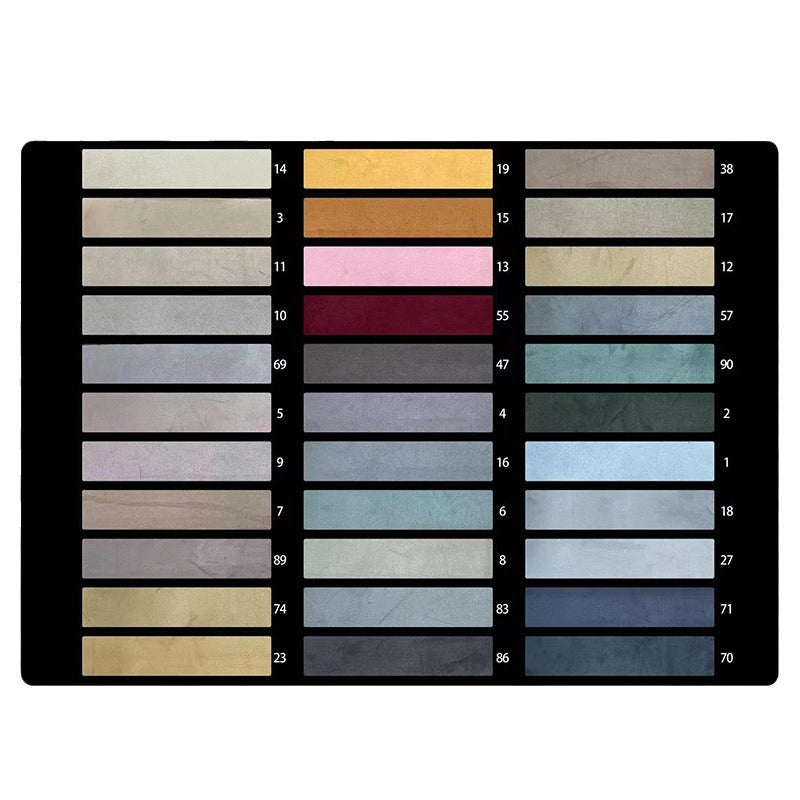 Modern minimalist italian style genuine leather & fabric microfiber leather material swatch color card - get your sample!