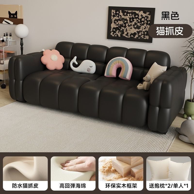 Marshmallow cloud fabric sofa - perfect for small apartments, living rooms, bedrooms, and rental properties. a cozy and comfortable accent sofa for home or office