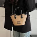 summernew arrival miu satchel tote bag women's 2025new arrival shoulder crossbody vegetable basket bucket