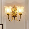 American style all-copper bedside lamp bedroom room light retro entrance hallway light tv background wall decorative wall lamp