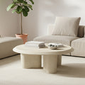 Coffee table - microcement coffee table - nordic living room irregular low table - small apartment cream style mini coffee table