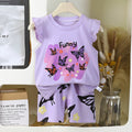 Kids' tank top set - summer new arrival: pure cotton girls' shorts outfit, korean style sleeveless set for baby boys and girls