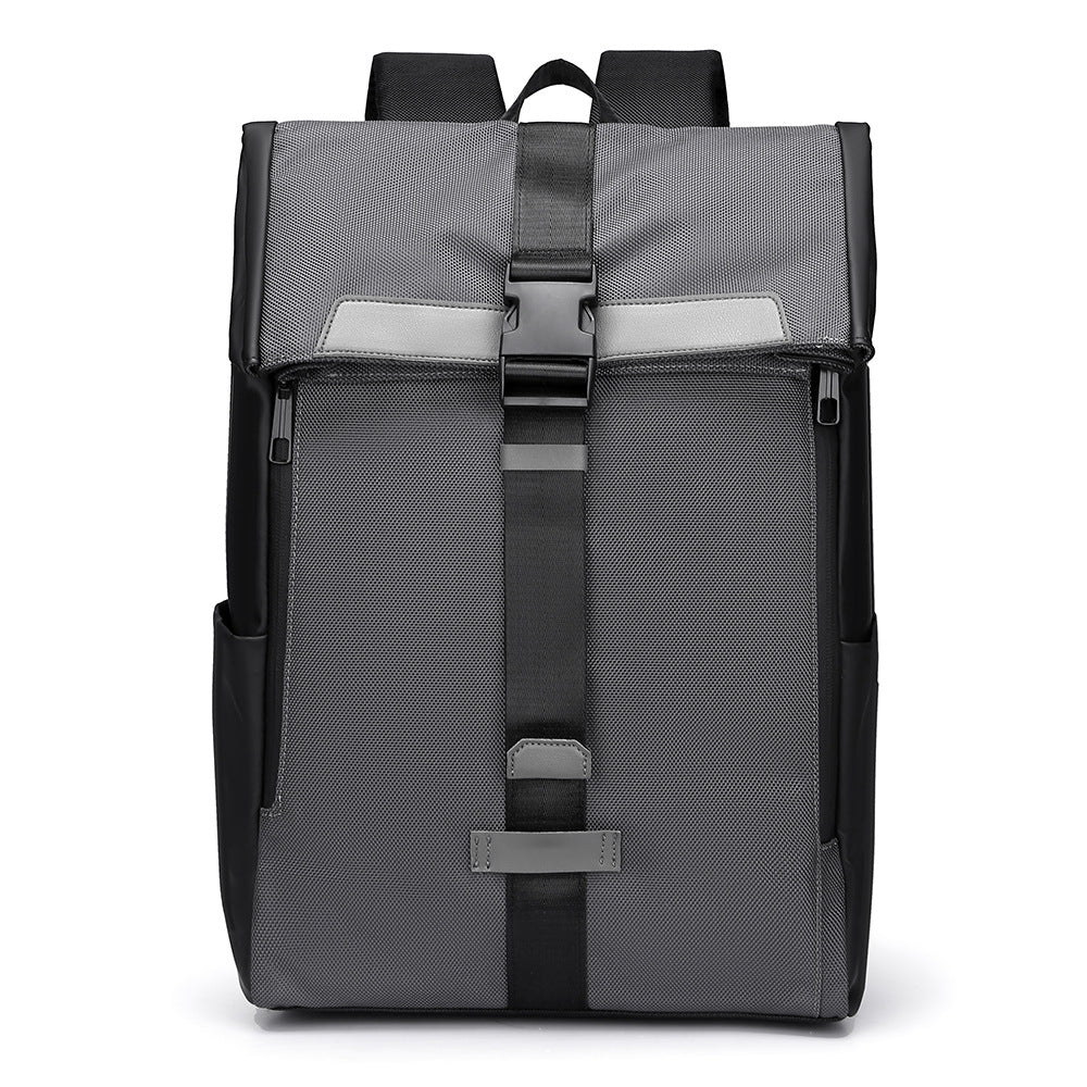 Cross-border coated leather unisex backpack type men's business backpack large-capacity travel computer bag cheap